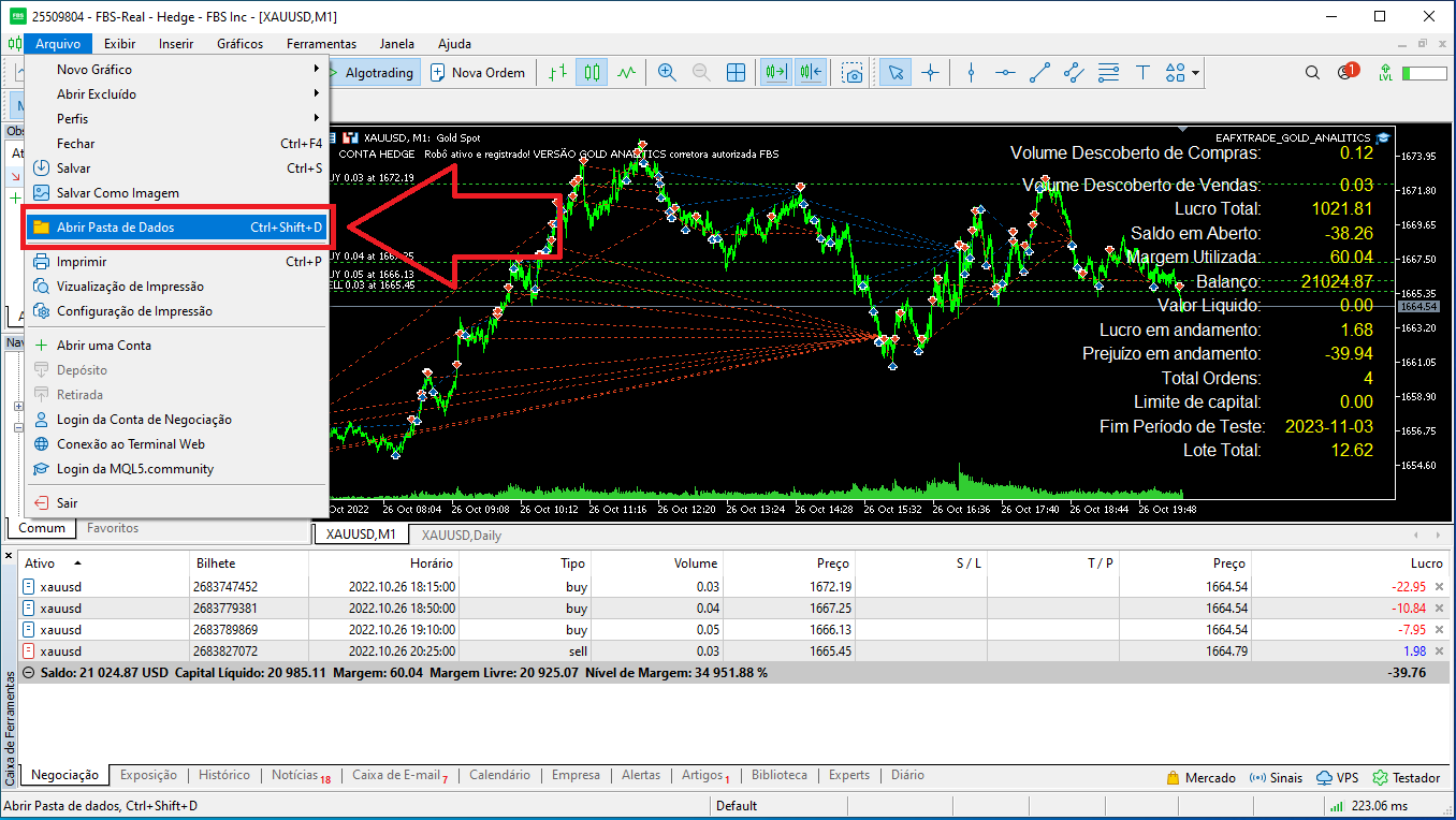 Como Atualizar o Robô Gold Analitics EA FX Trade